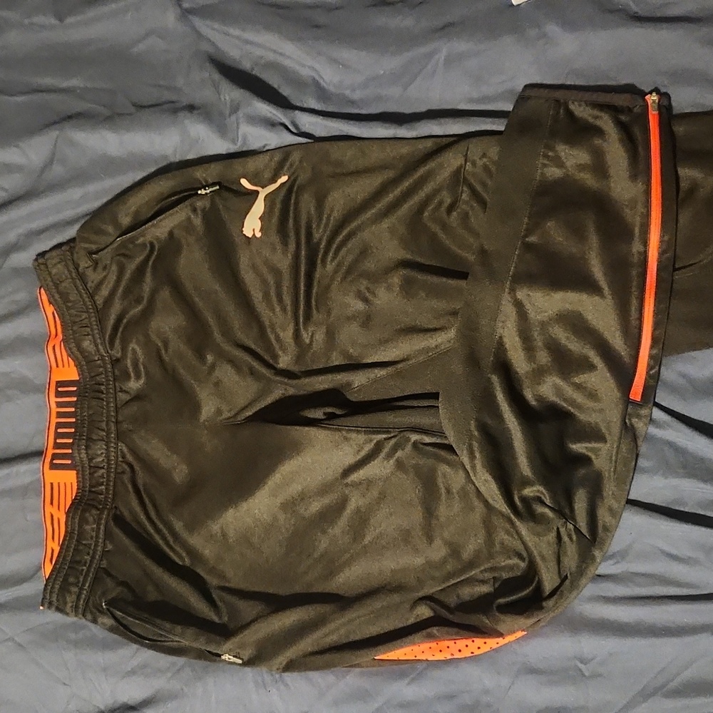 XL Red and Black Puma sweatpants